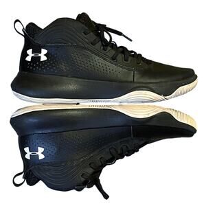 Under Armour Lockdown 4 Men's Sneakers Size 9.5 Black with White Shoes